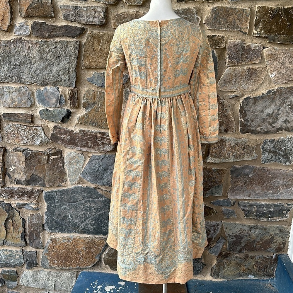 Vintage Saks Fifth Avenue Women's Multicolor Paisley Print Dress — image 5 of 8